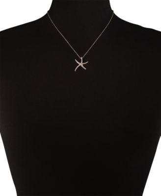 EFFY&reg; Diamond Starfish Pendant Necklace (1/2 ct. t.w.) in 14k Gold