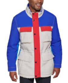 Men's Colorblock Sherpa Walking Coat