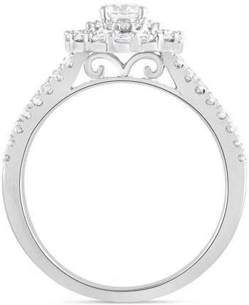 Macy's - Diamond Double Halo Ring (1 ct. t.w.) in 14k White Gold