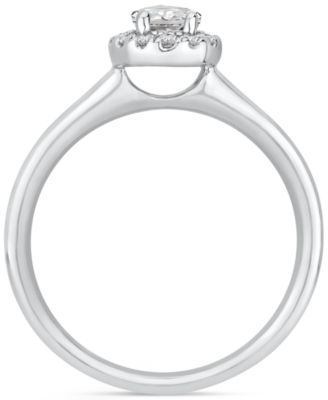 Diamond Pear Halo Engagement Ring (5/8 ct. t.w.) in 14k White Gold