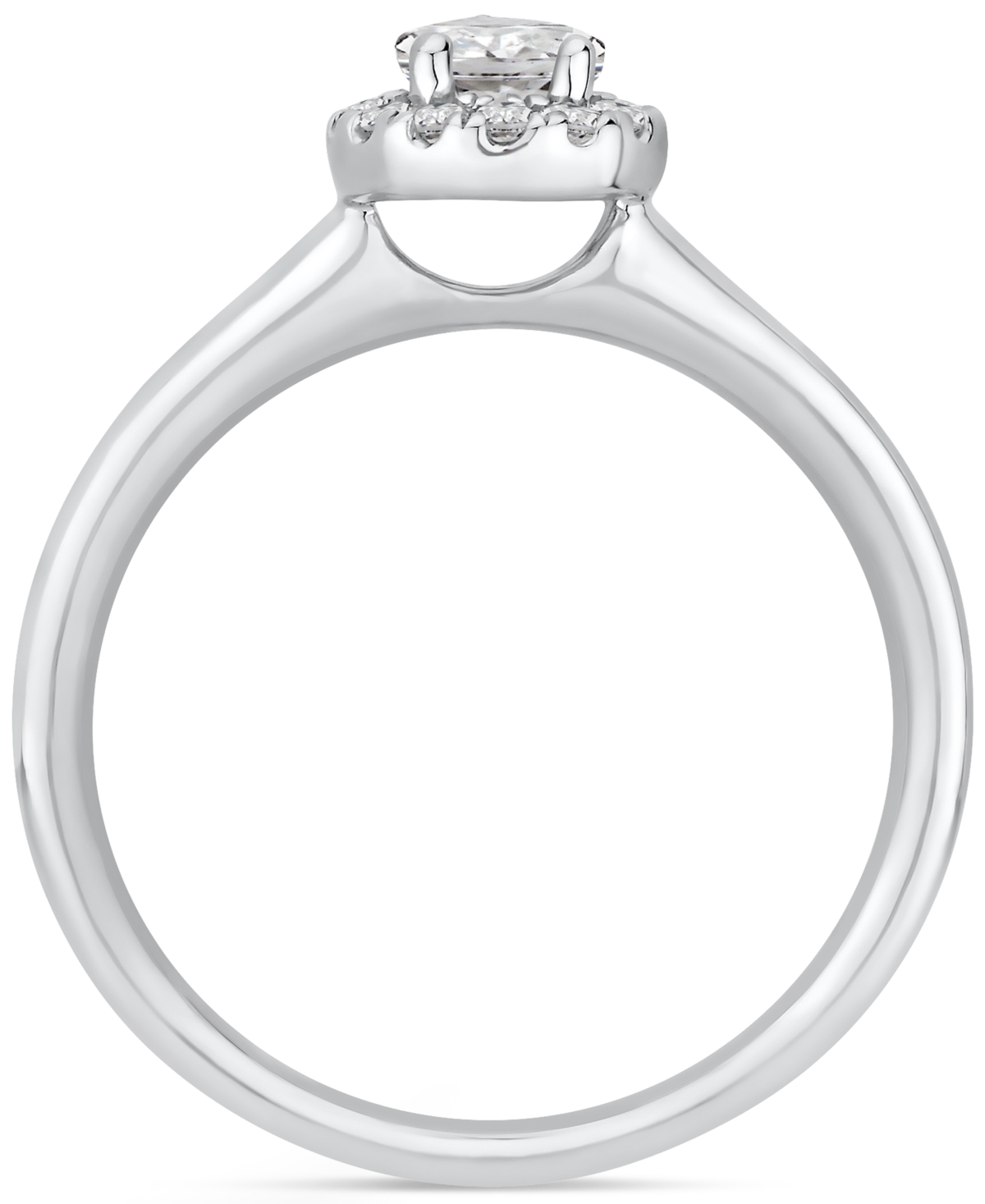 Diamond Pear Halo Engagement Ring (5/8 ct. t.w.) in 14k- White Gold