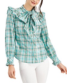 Ruffled Plaid Blouse, Created for Macy's