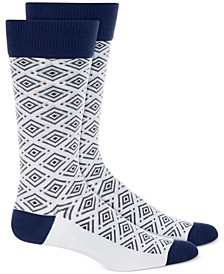 Men's Diamond Pattern Dress Socks, Created for Macy's