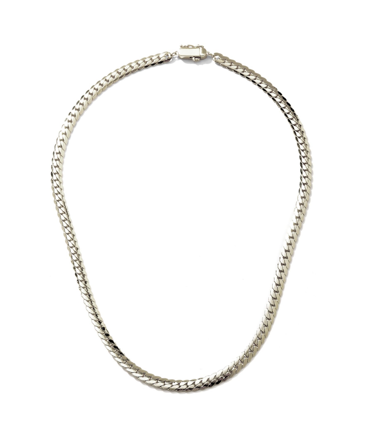 Plain Curb Link Necklace, Created for Macy's - Silver-Tone