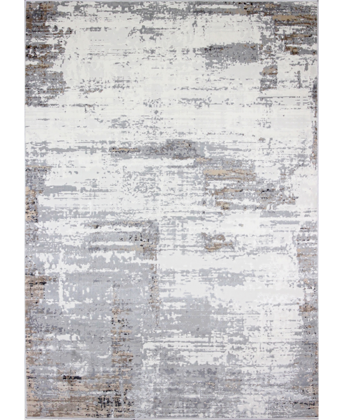 Bb Rugs Assets CA107 7'6in x 9'6in Area Rug - Ivory/Gray