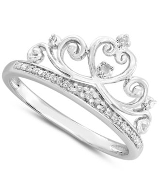 Macy's - Diamond Tiara Ring (1/10 ct. t.w.) in Sterling Silver