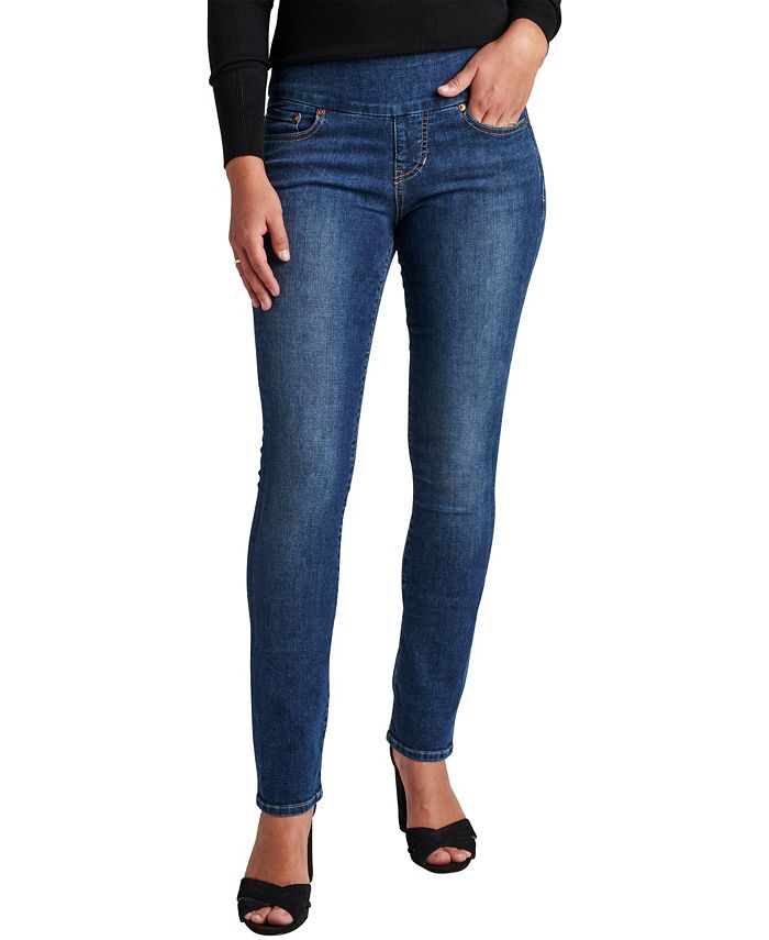 JAG Jeans Women's Peri Mid Rise Straight Leg Pull-On Jeans - Macy's