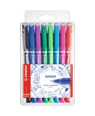 Stabilo Sensor Fine Liner Pen Wallet Set, 8 Pieces,