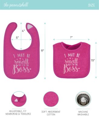 Cotton Feeding Baby Bib, 8pk Girls