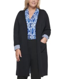 Plus Size Open-Front Duster Cardigan