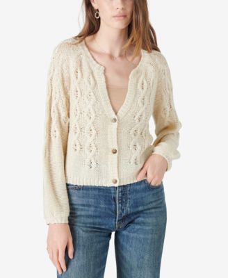 Lucky Brand - Textured V-Neck Cardigan