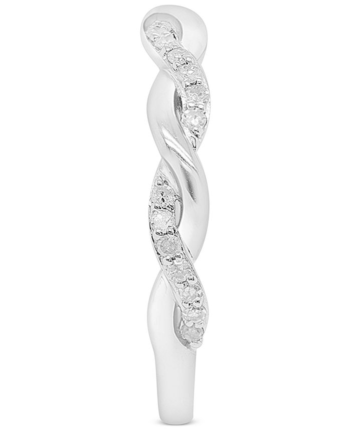 Macy's Diamond Twist Ring (1/5 ct. t.w.) in Sterling Silver. Macy's