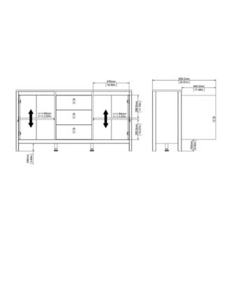 Madrid 3-Drawer Sideboard