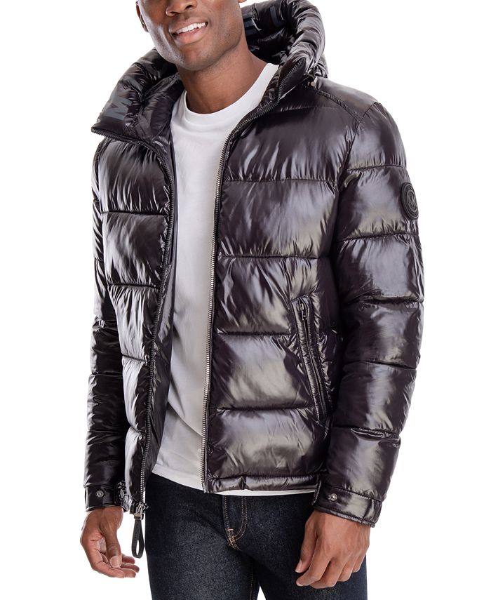 Michael Kors Men's Shiny Hooded Puffer Jacket, Created for Macy's & Reviews  - Coats & Jackets - Men - Macy's