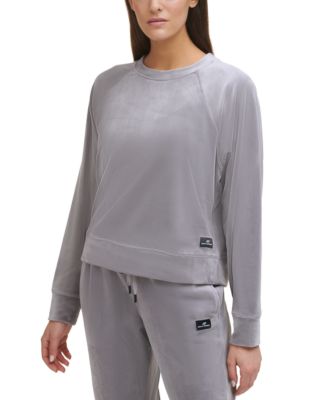 DKNY - Women's Velour Crewneck Sweatshirt