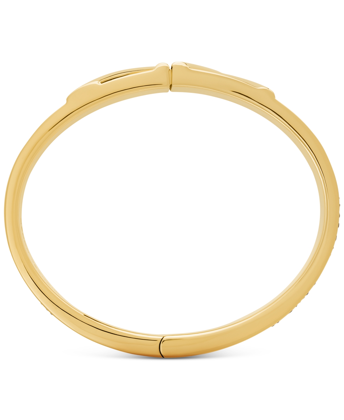 Shop Michael Kors Gold And Brown Bangle Bracelet In Silver Tone