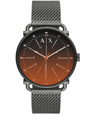 A|X Armani Exchange Men's Three-Hand Gunmetal-Tone Stainless