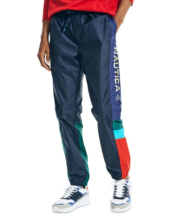 Nautica Men's Classic-Fit Water-Resistant Colorblocked Track Pants - Macy's