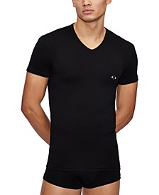 Men’s Two-Pack Stretch Cotton Fitted V-Neck T-Shirt