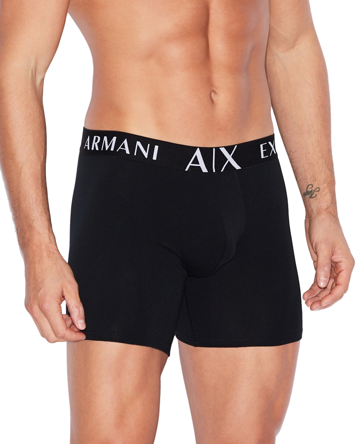 Ax Armani Exchange Men's Stretch Boxer Briefs In Black ModeSens