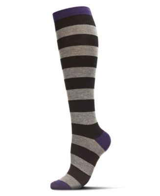 MeMoi Women's Shaded Stripes Cashmere Blend Knee High Socks & Reviews ...