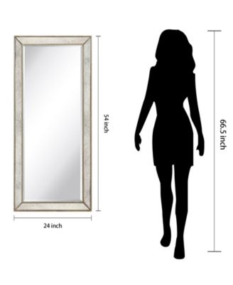 Solid Wood Frame Covered with Beveled Antique Mirror Panels - 24" x 54"