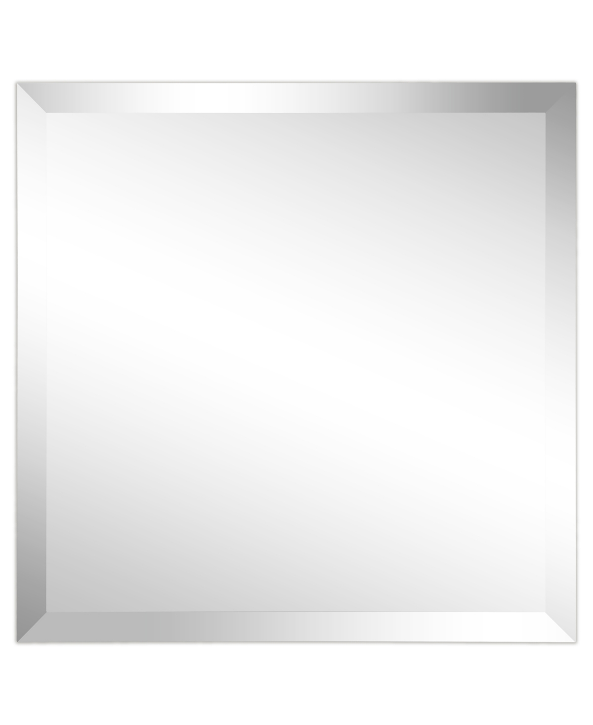 Frameless Beveled Prism Mirror Panels - 24" x 24" - Clear
