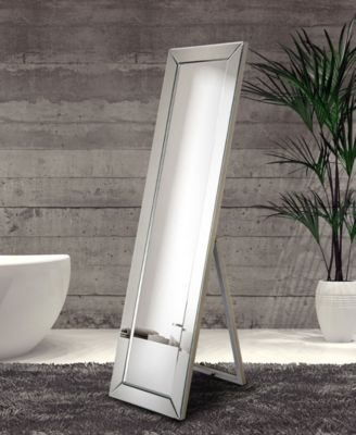 Solid Wood Frame Covered with Beveled Clear Mirror - 64" x 18"