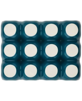 Solid Glaze Ceramics Egg Tray, 12-Cup