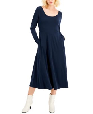 Alfani - Scoop-Neck Pocketed Dress