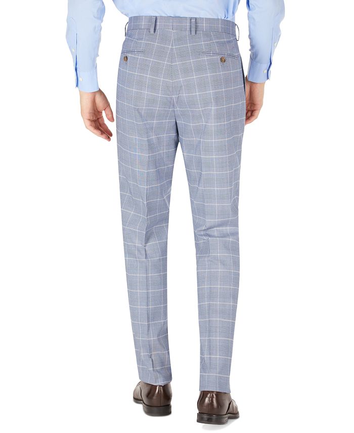 Lauren Ralph Lauren Men's Classic-Fit Light Blue Plaid Pants - Macy's