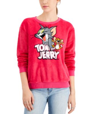 Juniors' Tom and Jerry Plush Sweatshirt