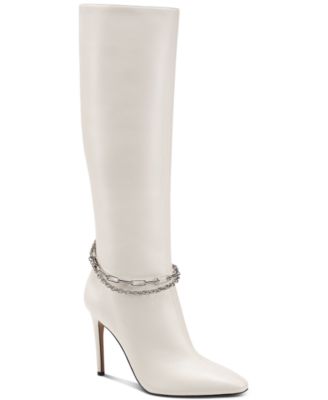 white thigh boots