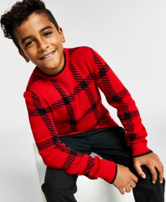 Charter Club Big Boys Windowpane Plaid 