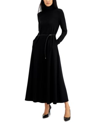 Anne Klein Serenity Knit Turtleneck Midi Dress - Macy's