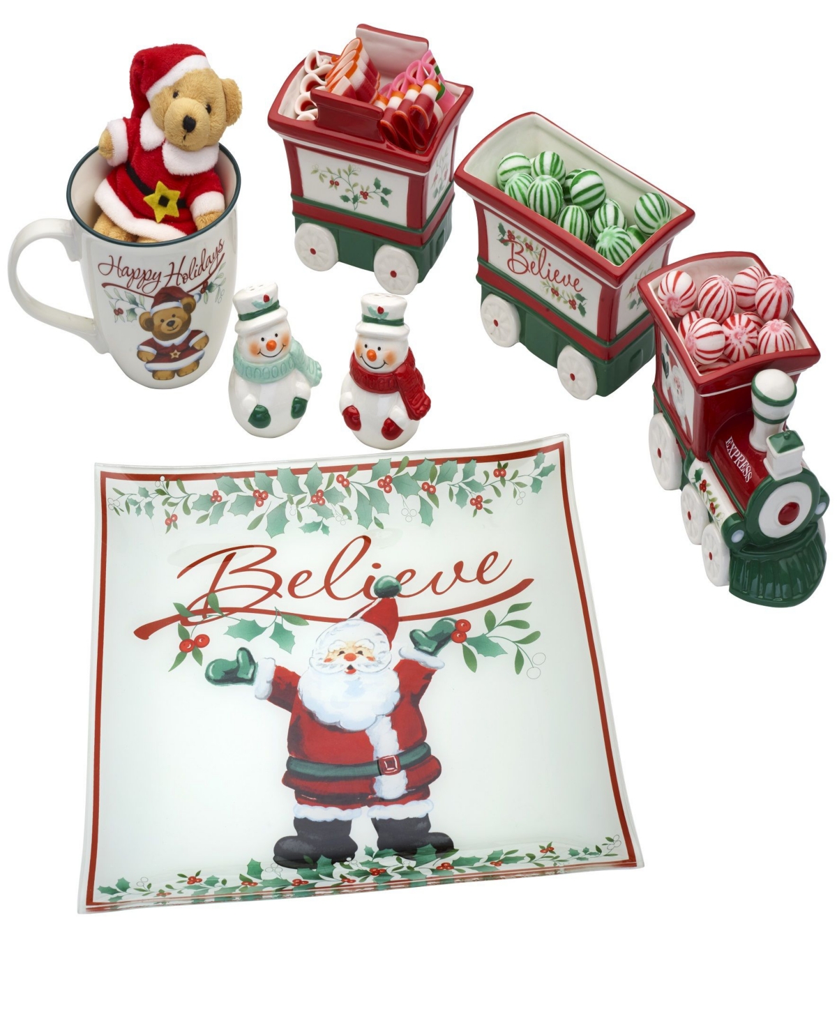 Winterberry Snowman Salt & Pepper Shaker Set