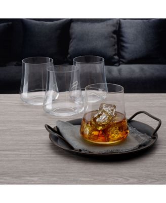 Aline Stemless Wine Double Old Fashioned Glasses, Set of 4
