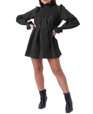 French Connection - Boza Smock-Neck Crinkle Dress