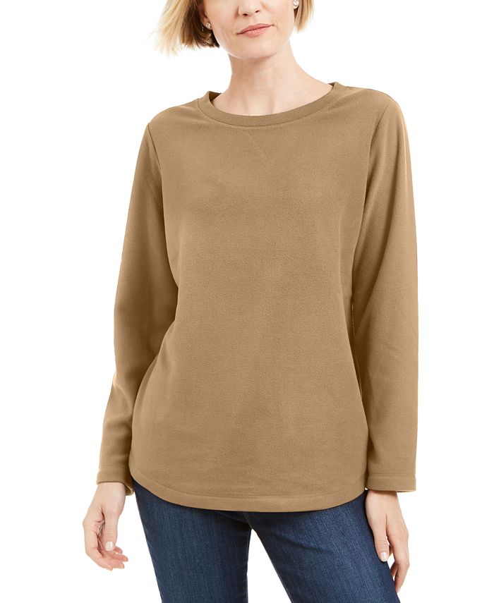 Karen Scott Sport Fleece Sweatshirt, Created for Macy's & Reviews ...