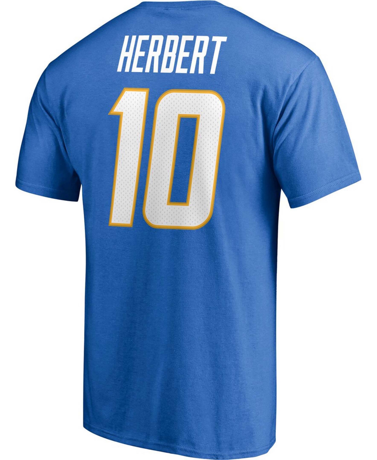 Men's Justin HerbertLos Angeles Chargers Player Icon Name and Number T-shirt - Powder Blue