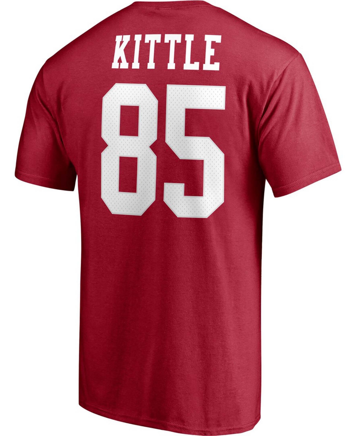 Men's George KittleSan Francisco 49ers Player Icon Name and Number T-shirt - Scarlet