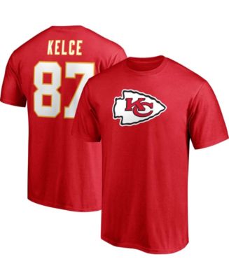 Fanatics Men's Travis Kelce Red Kansas City Chiefs Player Icon Name and ...