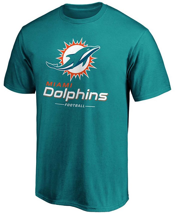 Fanatics Men's Branded Aqua Miami Dolphins Team Lockup Logo Tshirt