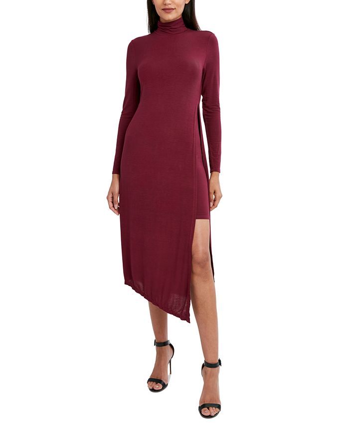 Bcbgmaxazria asymmetrical turtleneck dress on sale