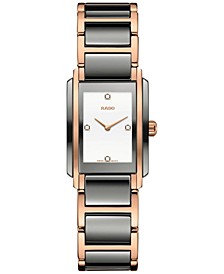 Women's Swiss Automatic Integral Diamond Accent Two-Tone High Tech Ceramic & Stainless Steel Bracelet Watch 38mm