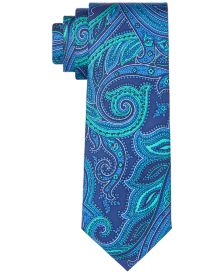 Men's Pop Paisley Print Silk Slim Tie