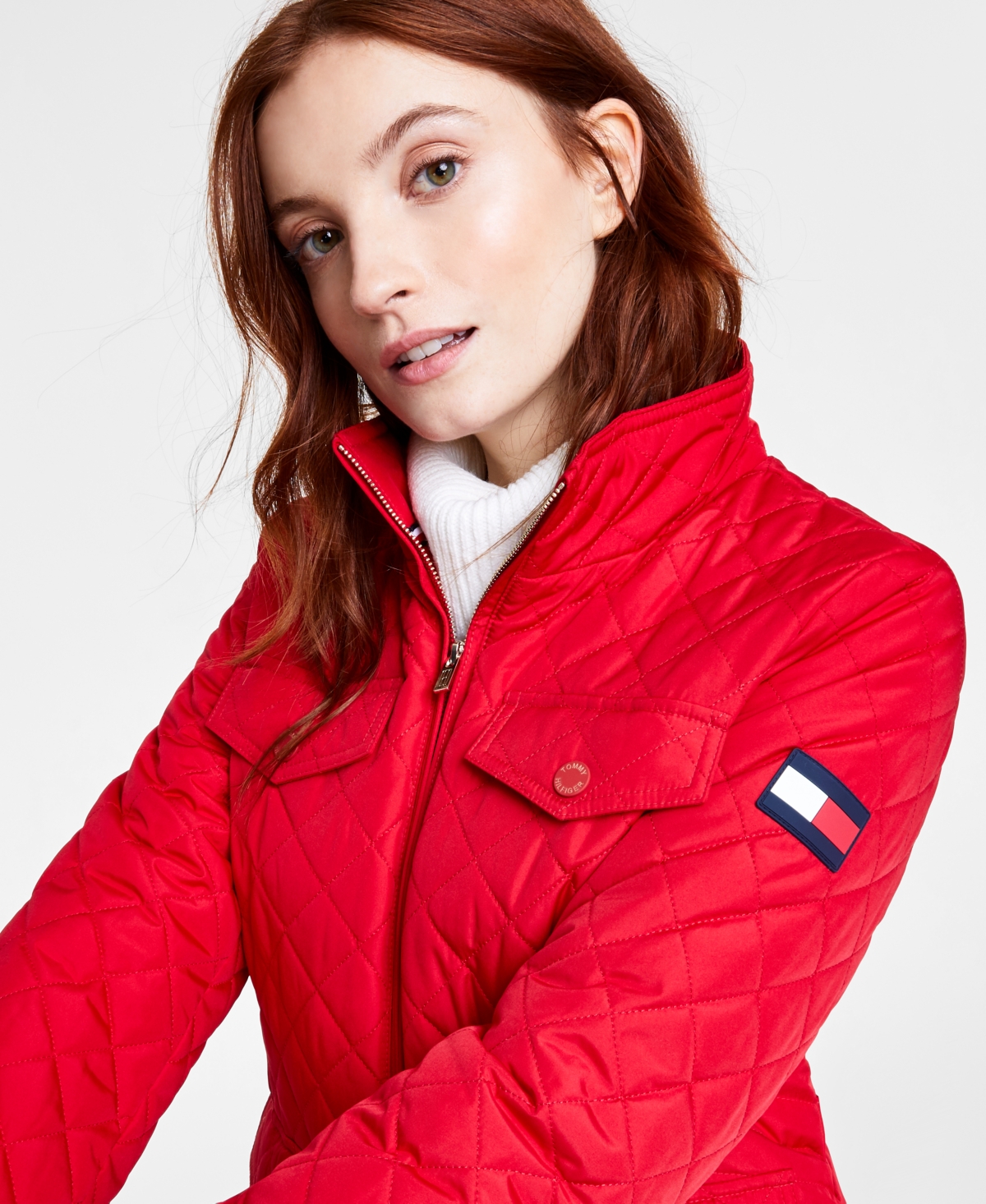Tommy Hilfiger Women's Quilted Zip-Up Jacket