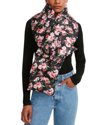 Steve Madden - Floral Pull Through Puffer Scarf