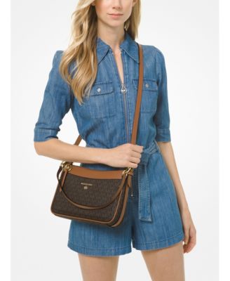 Michael Kors Logo Jet Set Charm Top Zip Pochette Shoulder