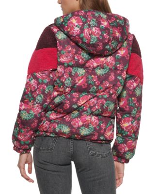 patchwork hooded jacket